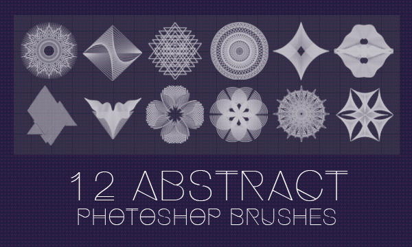 12 kind abstract photoshop brushes