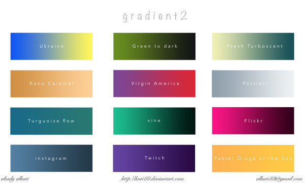 12 kind photoshop gradients pack