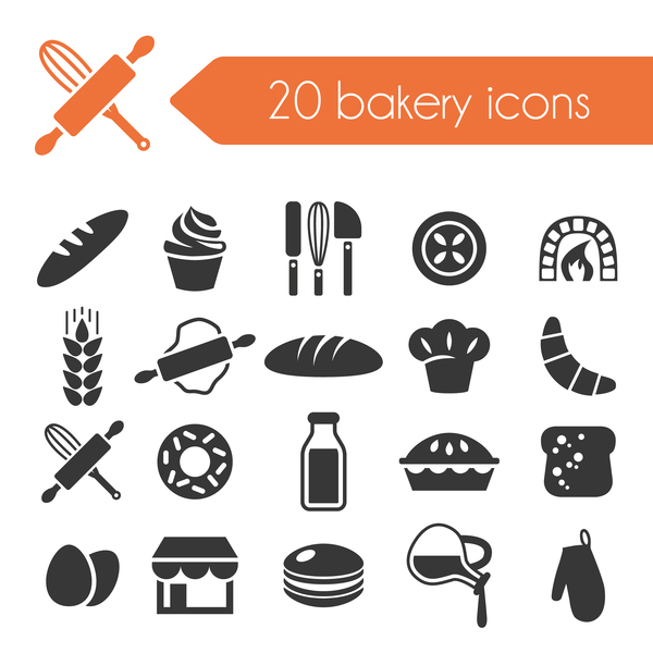 20 kind bakery icons