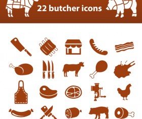 20 kind butcher icons