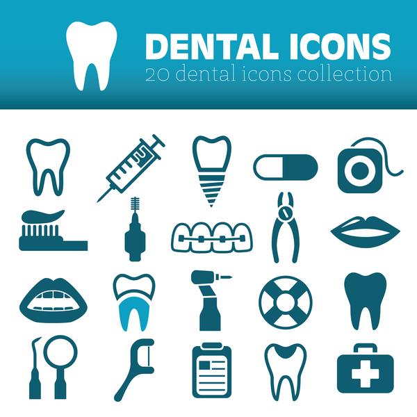 20 kind dental icons