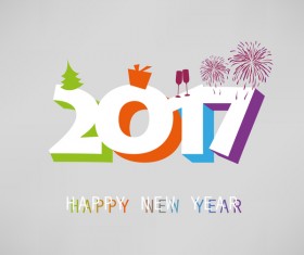 2017 new year holiday vecor background
