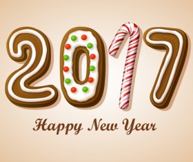 2017 text chocolate styles design vector