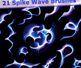 21 kind spike wave photoshop brushes