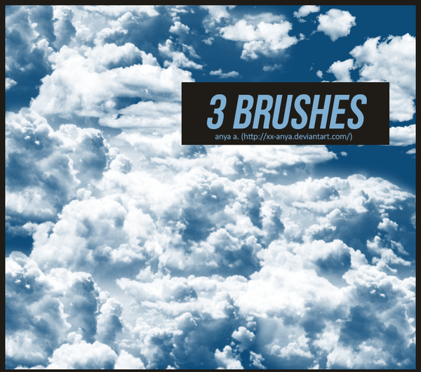 3 Kind Clouds photoshop brushes