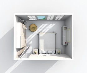3d Interior Rendering of Home Apartment Stock Photo 01