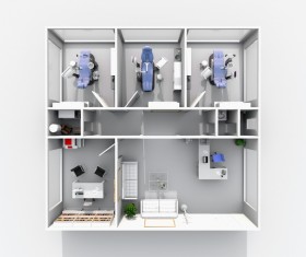 3d Interior Rendering of Home Apartment Stock Photo 03