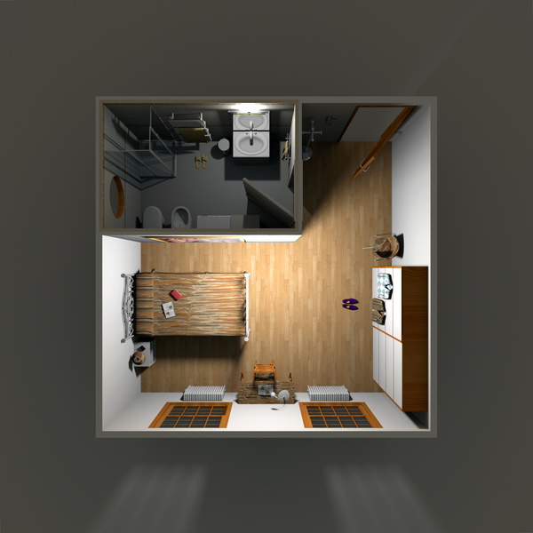 3d Interior Rendering of Home Apartment Stock Photo 04