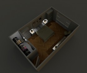 3d Interior Rendering of Home Apartment Stock Photo 08