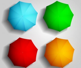 4 Kind colored umbrellas vector