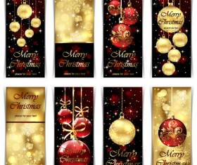 8 Kind ornate christmas vertical banner vector