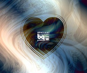 Abstract background with heart design vector