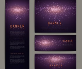 Abstract brochure banner purple vector