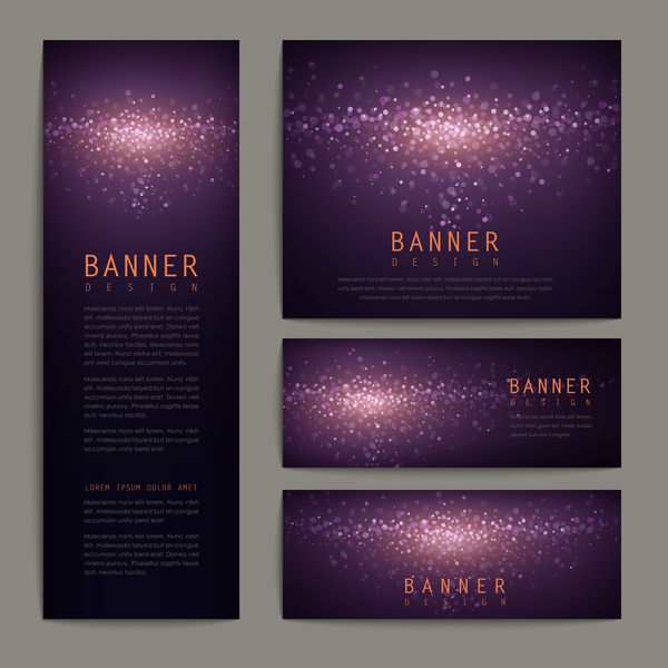 Abstract brochure banner purple vector