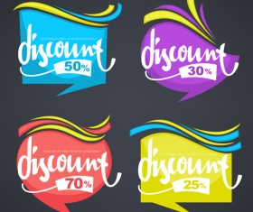 Abstract discount labels vector