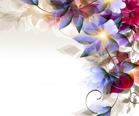 Abstract floral foliage vector background 01