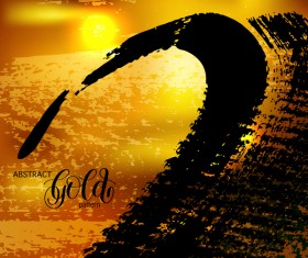 Abstract golden pattern vector design 11