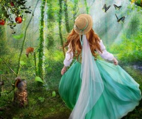 Alice sleepwalking Stock Photo