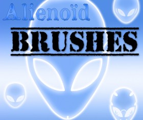 Alien faces photoshop brushes