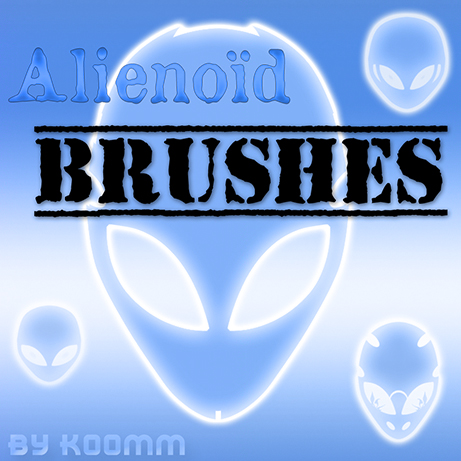 Alien faces photoshop brushes