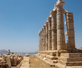 Ancient Greek Parthenon Stock Photo