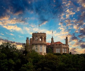 Ancient castle building Stock Photo