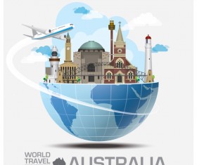 Australia travel vector template
