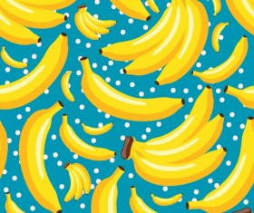 Banana vector seamless pattern