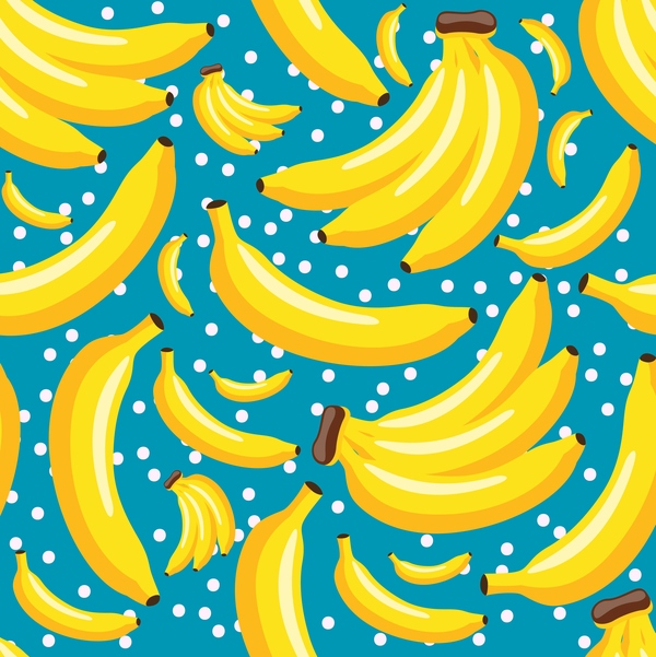 Banana vector seamless pattern
