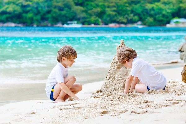 Beach sandcastle Children HD picture