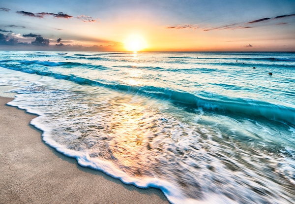 Beach sunset Stock Photo
