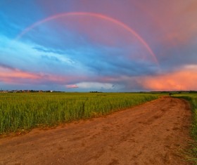 Beautiful Rainbow Stock Photo