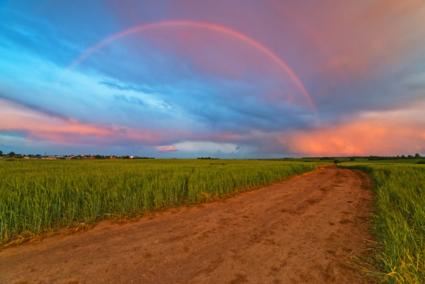 Beautiful Rainbow Stock Photo