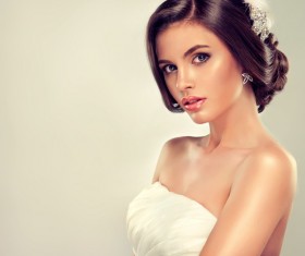 Beautiful bride hairstyle Stock Photo
