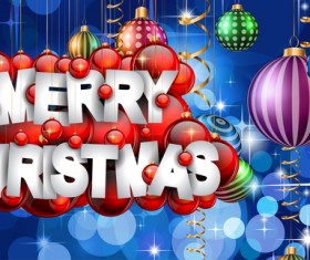 Beautiful christmas ball with shiny background vector