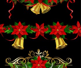 Beautiful christmas decorations design elements vector 02