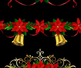 Beautiful christmas decorations design elements vector 06