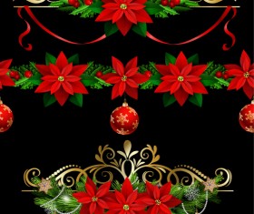 Beautiful christmas decorations design elements vector 08