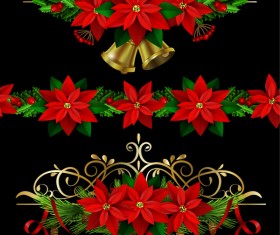 Beautiful christmas decorations design elements vector 09