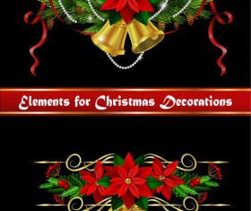Beautiful christmas decorations design elements vector 13