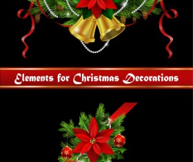 Beautiful christmas decorations design elements vector 14