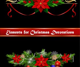 Beautiful christmas decorations design elements vector 16
