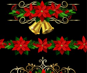 Beautiful christmas decorations design elements vector 19
