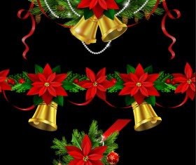 Beautiful christmas decorations design elements vector 20