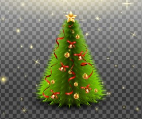Beautiful christmas tree illustration vector 01