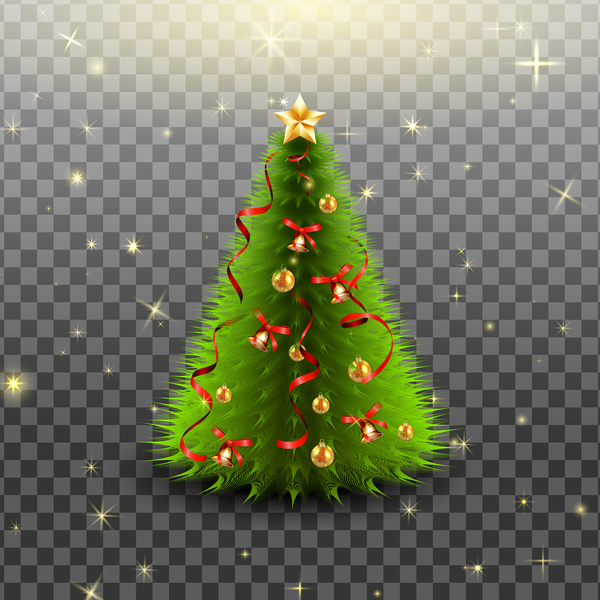 Beautiful christmas tree illustration vector 01