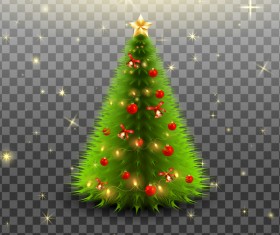 Beautiful christmas tree illustration vector 02