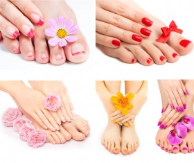Beautiful hands and feet nail Stock Photo