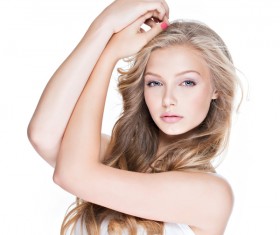 Beautiful happy woman with dragon curly HD picture 09