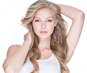 Beautiful happy woman with dragon curly HD picture 13